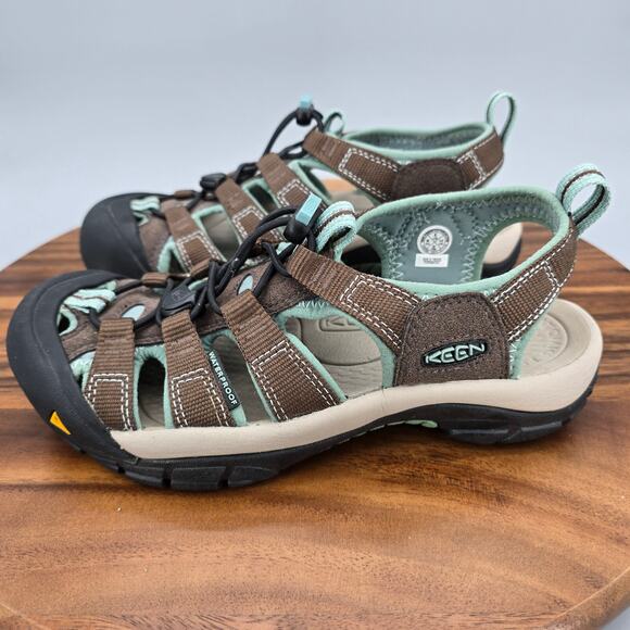Keen Newport H2 Sandals Women's 6 Brown Sage Blue Hiking Trail Sport Outdoor - Picture 3 of 6